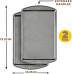 Wilton Perfect Results Nonstick Medium 15 x 10 in Cookie Baking Sheets Set - Image 2