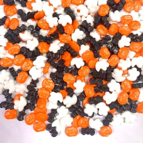 Sentovac Halloween Pumpkin Bat Ghost Sprinkle Edible for Cake Decorating Sugar Candy Cookie Cupcake Topper Baking Decorations Halloween Christmas Supplies - Image 4