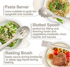 Silicone Kitchen cooking Utensils Set, AIKKIL 43 Pcs Heat Resistant Khaki - Image 7