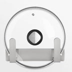 Stainless Steel Wall Mounted Pot Lid Holder Organizer Cutting Board Storage - Image 7