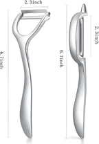 Set of 2 Stainless Steel Vegetable Peeler, Y-Shaped and I-Shaped Stainless - Image 2