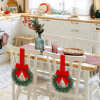 Retrowavy 12 Pcs Small Christmas Kitchen Cabinet Wreaths with Ribbon - Image 4