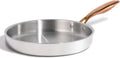 CAROTE 10" Tri-Ply Stainless Steel Frying Pan, Non-Toxic Egg Pan Omelet Pan by CAROTE