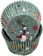Chef Craft Paper Patterned Cupcake Liners, 50 count, Green/Red/White by ChefCraft
