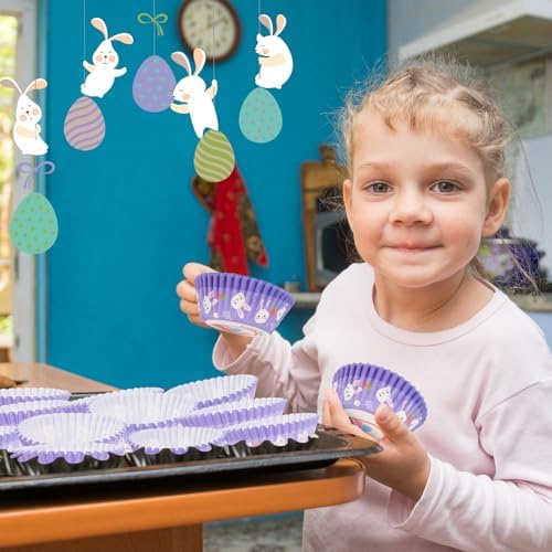 600 Pack Easter Cupcake Liners Baking Cups Standard Size Muffin Liners for Easter Spring Birthday Party Candy Cake Decorations Supplies(12 Styles) - Image 3