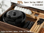 Umite Chef 21Pcs Pots and Pans Set Non Stick, Nonstick Cookware Sets Detachable - Image 5
