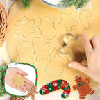 Christmas Cookie Cutters - 18 Pcs Holiday Cookie Cutter Set - Santa Face, Christmas Tree, Snowflake, Gingerbread Men, Snowman and Candy Cane Shapes Cookie Molds for Winter Holiday DIY Baking - Image 5