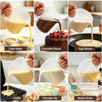 Palksky 2 Cup Measuring Cups with Spout, 16 oz Liquid Measuring Cups with Handle, Flexible Microwave Safe Measuring Cup for Baking, Cooking, Chocolate, Butter, Syrup - Image 7