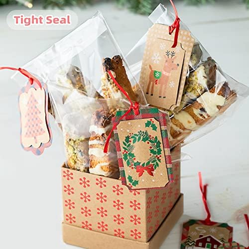 5x10In Cookie Bags Clear Self Sealing Cellophane Treat Bags 200Pcs - Image 3
