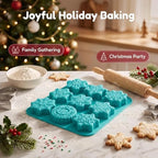 3Pcs Snowflake Silicone Mold - 9-Style Christmas Snowflake Chocolate and Candy Molds, Christmas Silicone Molds for Desserts, Soap, Candles, Jello, Ice, and Wax Melts - Image 5