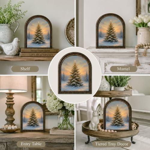 Christmas Tree Arched Table Sign, Rustic Winter Farmhouse Decor - Image 5