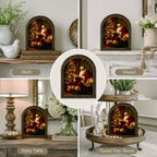 Santa Reading Arched Table Sign, Rustic Christmas Farmhouse Decor - Image 5