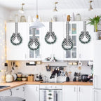 Retrowavy 12 Pcs Small Christmas Kitchen Cabinet Wreaths with Ribbon - Image 5