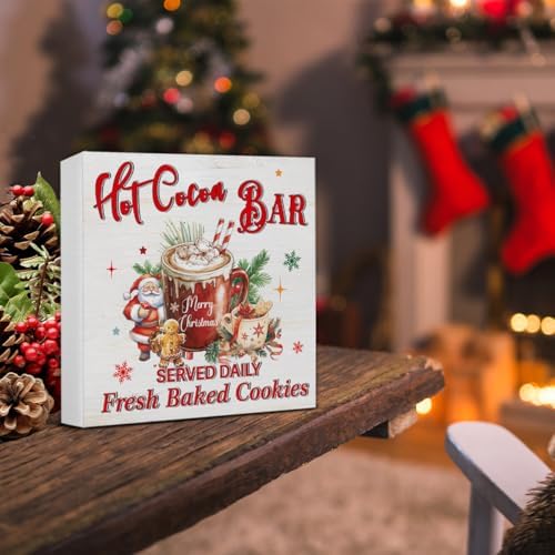 Christmas Sign Decor, Hot Cocoa Bar Decorations, Christmas Coffee Bar - Image 5