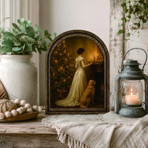 Victorian Christmas Arched Decor, Golden Retriever Sign - Image 6