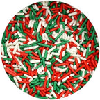 Red, Green & White Christmas Sprinkles Jimmies 3.17 oz, Sprinkles For Cake Decorating, Cake Sprinkles, Sprinkles For Baking, Ice Cream & More, The Hampton Candy Company - Image 3