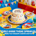 Edible Confetti Sprinkles for Cake Decorating,Red Blue Yellow White Sugar - Image 2