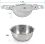 Picowe 4 Pack Tea Strainer Bowl, Stainless Steel Sliver Tea Strainers - Image 6