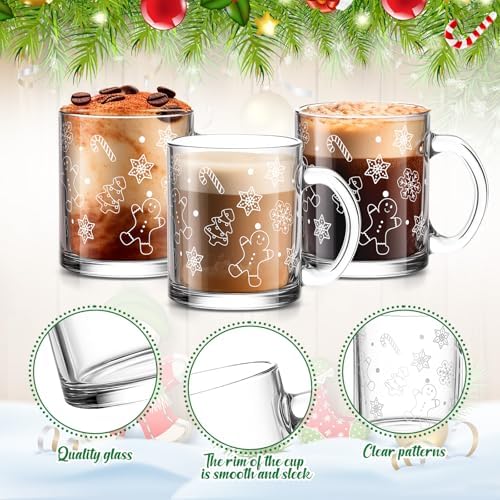 Maxcheck 6 Pack 12 oz Christmas Hot Chocolate Mugs Gingerbread Coffee Cups - Image 5