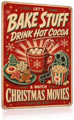 Christmas Movie Sign, Hot Cocoa Decor, Retro Holiday Wall Art by Unknown