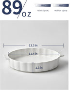 Samsle Ceramic Pie Pan For Baking, 13Inch Round Baking Dish - Image 3