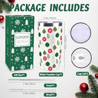 Christmas Gifts for Women 2025, 20 oz White Stainless Steel Christmas Coffee Tumblers with Lid and Straw, Insulated Coffee Travel Mug, Best Xmas Themed Gifts for Women Men Girls Teachers Coworkers - Image 4