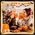 Didaey 4 Pcs Halloween Boo Pumpkin Coffee Mugs Orange Glass Spooky Cups - Image 5