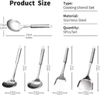 Stainless Steel Cooking Utensils Set, Wok Utensils Set Include Wok Ladle - Image 2