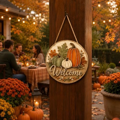 Thanksgiving Decorations - Fall Welcome Sign for Front Door | Fall Decor - Image 6