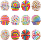 600 Pack Rainbow Cupcake Liners Cupcake Baking Cups Standard Size Rainbow Muffin Liners for Wedding Birthday Pride Party Candy Cake Decorations Supplies(12 Styles) by Unknown