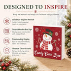 Candy Cane Lane Wood Box Sign, Festive Christmas Decor for Tabletop Shelf - Image 4