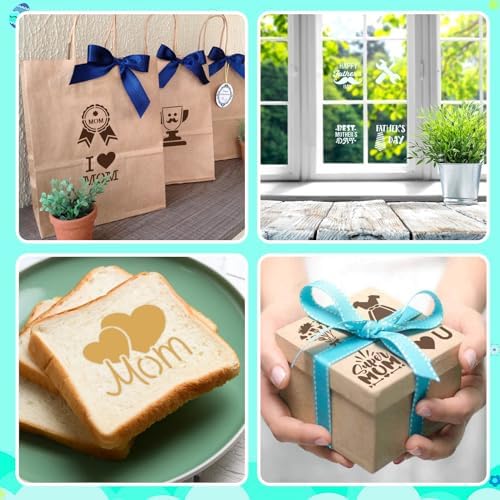 JULBEAR 36Pcs Mother's Father's Day Cookie Cake Stencil Templates - Image 5