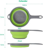 2 Pack Kitchen Foldable Silicone Strainer Colanders, Collapsible Colanders - Image 3