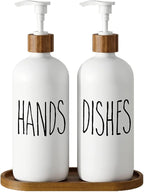 Dish Soap Dispenser for Kitchen Sink.Glass Hand Soap Dispenser, Modern by Aeakey