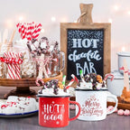 2 PCS Christmas Hot Cocoa Tiered Tray Mug Decor Set with Faux Whipped - Image 6