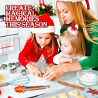 Christmas Baking Set – Santa Claus, Snowman, and Christmas Tree Shaped Cookie Cutters and Baking Tools – Family Kitchen Kit – Durable Materials and Ergonomic Design – Christmas Kitchen Utensils - Image 4