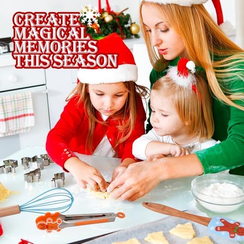 Christmas Baking Set – Santa Claus, Snowman, and Christmas Tree Shaped Cookie Cutters and Baking Tools – Family Kitchen Kit – Durable Materials and Ergonomic Design – Christmas Kitchen Utensils - Image 4