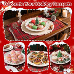 Edible Christmas Sprinkles,Red Green White Crystals Mix,Cake Decorating - Image 2