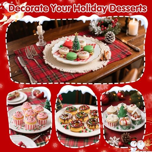 Edible Christmas Sprinkles,Red Green White Crystals Mix,Cake Decorating - Image 2