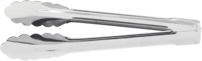 Vollrath 9-1/2" Heavy-Duty One-Piece Stainless Steel Tongs - Image 2
