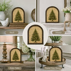 Christmas Tree Sheet Music Arched Table Sign, Farmhouse Shelf Decor - Image 5