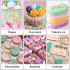 Rainbow Star Sprinkles, Round Confetti Sprinkles for Cake Decorating, 180g - Image 6