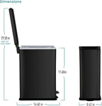 Home Zone Living 4 Gallon Slim Kitchen Trash Can - Image 7