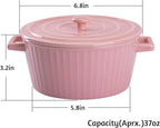 WHJY Pink Ceramic Casserole Dish - Image 2