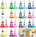 Riccle Food Coloring for Baking - 26 Bright Food Coloring Liquid Set for Cake decorations - 0.20 Fl. Oz (6 ml) / Bottle x 26 Food Dye for Icing, Christmas Cookie decorating Supplies Baking Supplies - Image 4