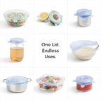 HIC Kitchen Reusable Stretch Food Storage Lids, 13-Piece Set, Includes 12 Lids - Image 5