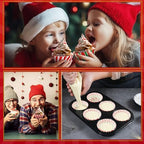 SANNIX 450pcs Christmas Cupcake Liners, Xmas Candy Pattern Baking Cups Cupcake Wrappers Paper Wraps Muffin Liners for Christmas Holiday Birthday PartyCandy Cake Decorations Supplies, 9 Designs - Image 4