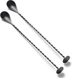 BRIOUT 2 Pcs Bar Spoon, 12 Inches Long Handle Drink Stirrer, Stainless Steel by Briout