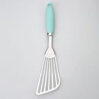 304 Stainless Steel Fish Spatula, Non-Slip Ergonomic Handle Slotted Spatula - Image 4