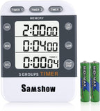 Digital Kitchen Timer Dual Timers 3 Channels Count UP/Down Cooking Timer Large by Samshowmakesyourkitchentechnologicalmodernandadvanced